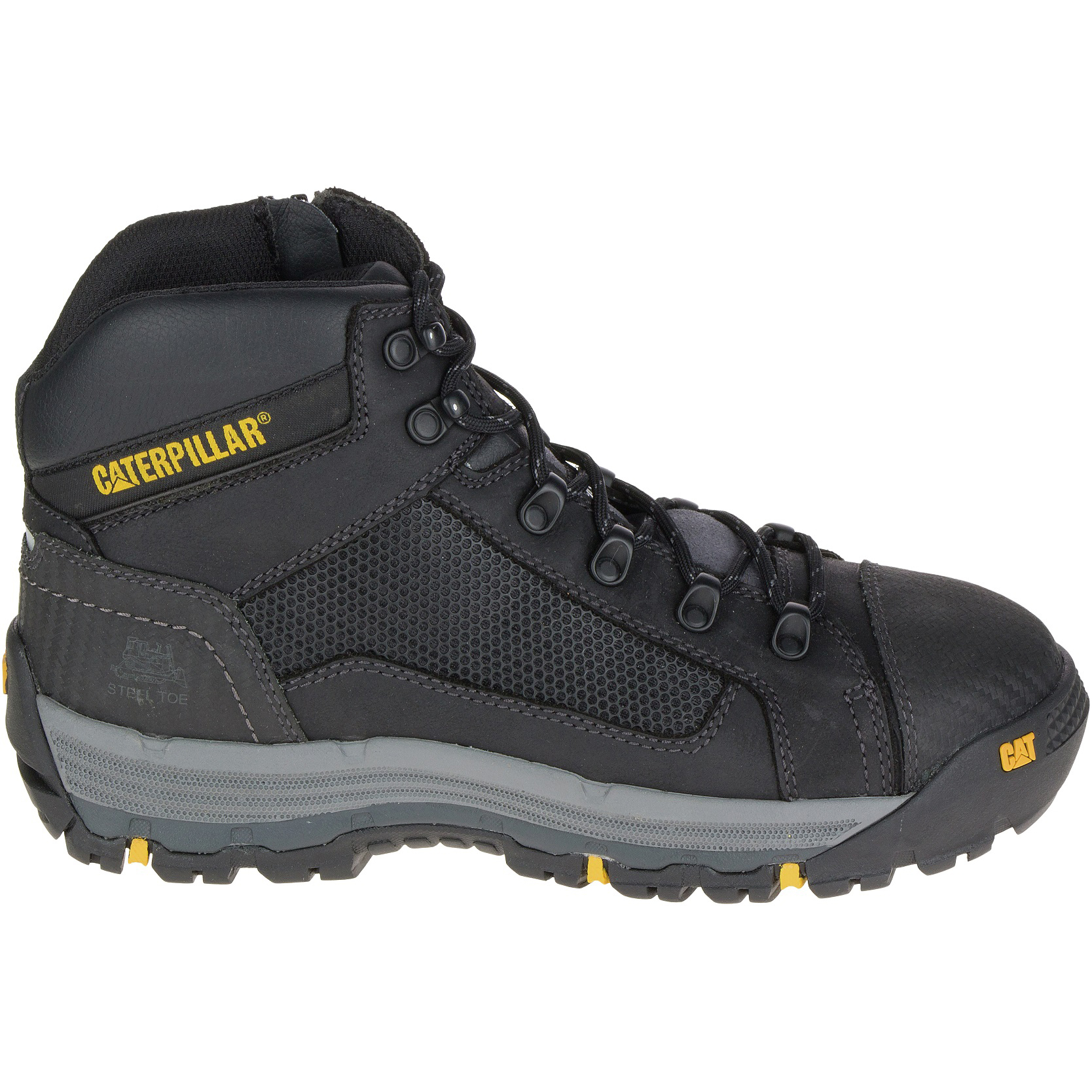 Caterpillar Boots Pakistan - Caterpillar Convex St Mid Mens Work Boots Black (047295-YZE)